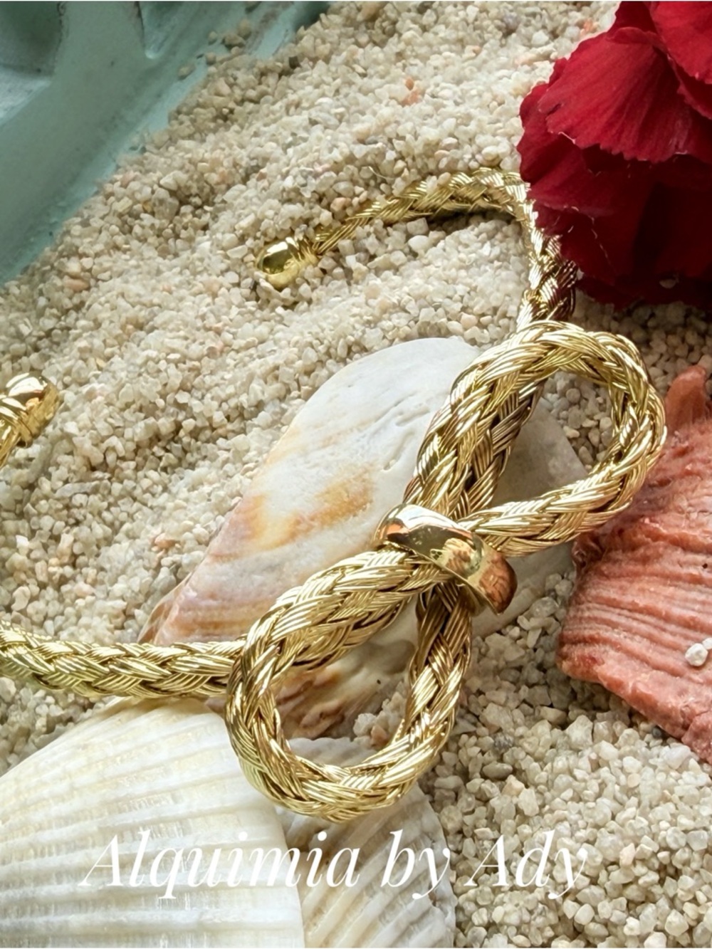 EXAGGERATED CUFF + Gold Braided Knot Bracelet